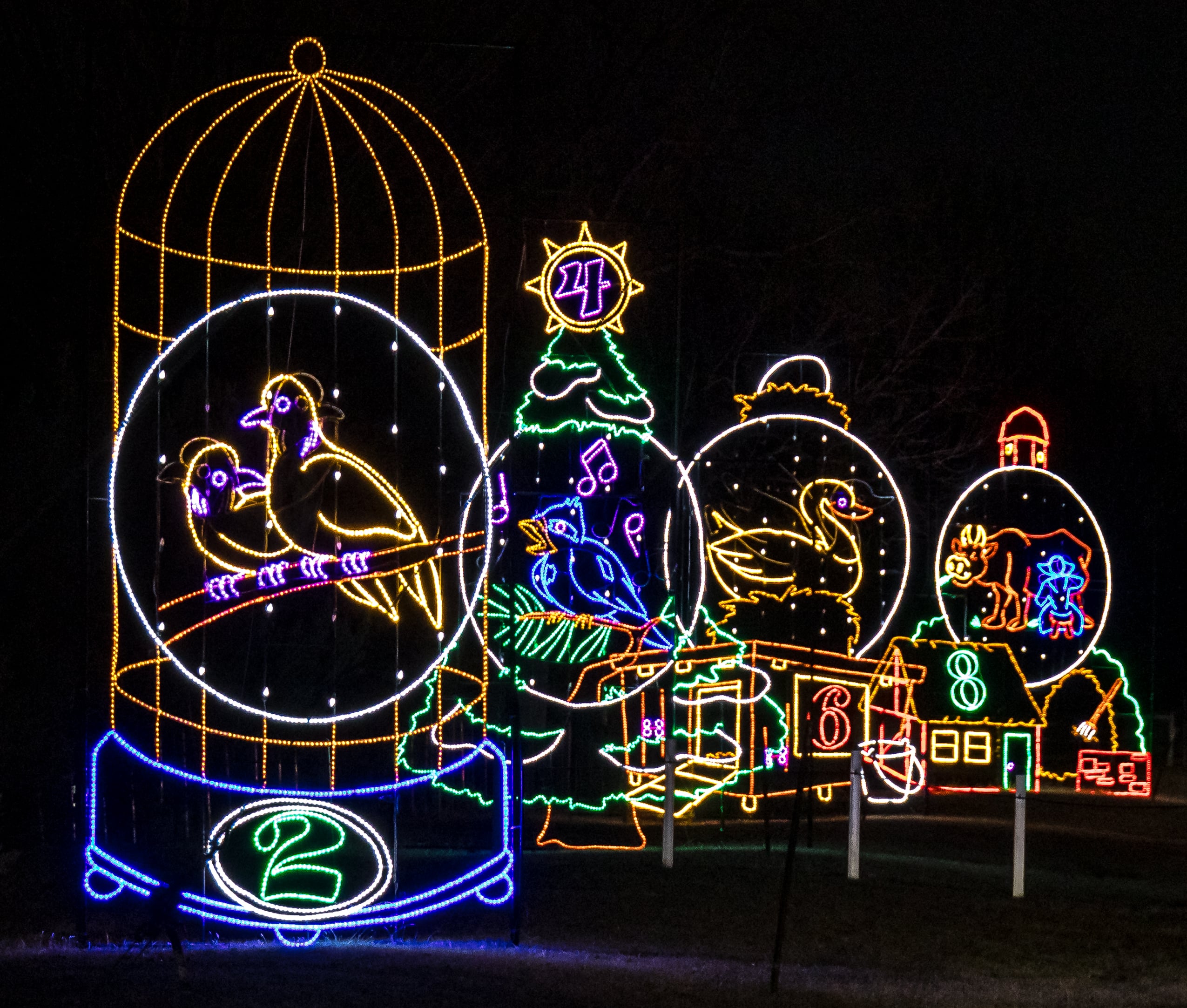 The 12 Days of Christmas light displays at Lights of Joy in Branson