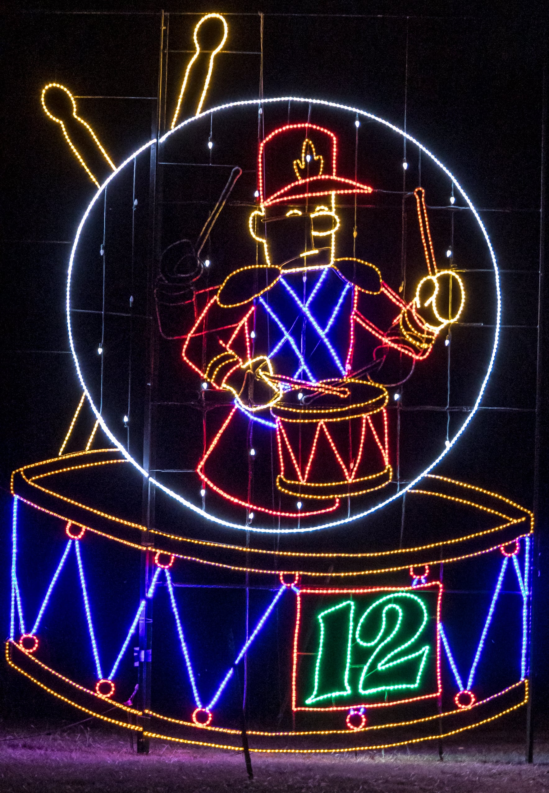 12 Days of Christmas drummer display at Lights of Joy in Branson